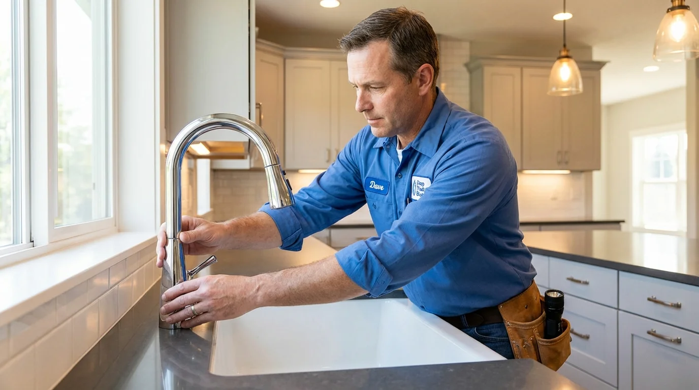 Kitchen faucet installation by Johns Plumbing LLC in Roosevelt